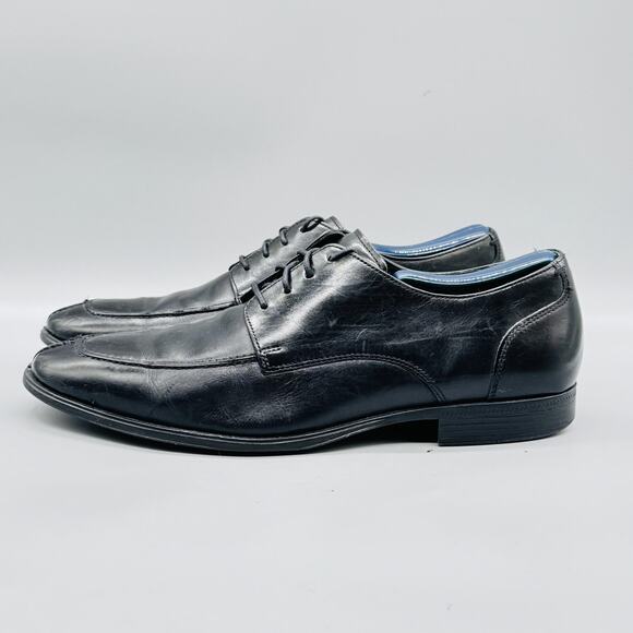 Cole Haan Shoes Mens 9 Black Leather Vtg Air Derby Oxford Dress Square Toe main image 7